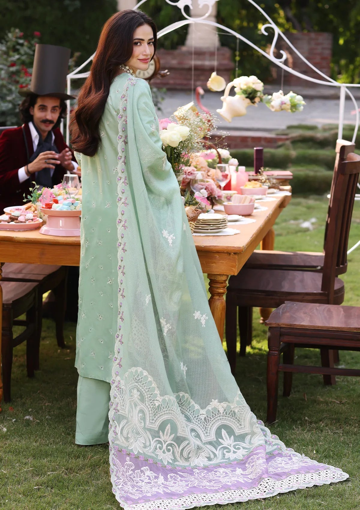 Shop Now, D#5 ALICE - Festive Chikankari 2023 Vol.2 - Elaf Premium - Shahana Collection UK - Wedding and Bridal Party Dresses 