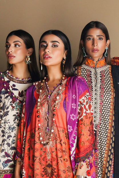 Shop Now - D#5A Muzlin Winter - Vol 1 - Sana Safinaz - Wedding and Bridal Party Dresses - Shahana Collection UK - Pakistani Designer Wear - Winter 2023