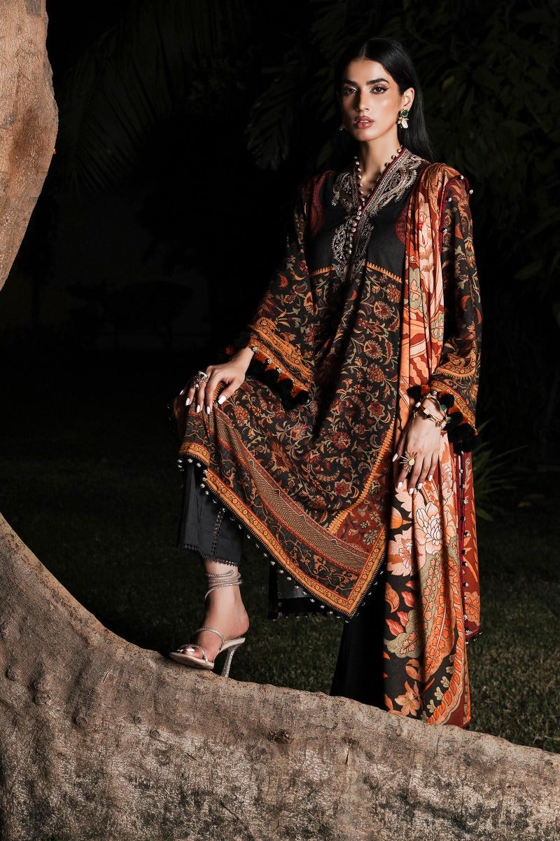 Shop Now - D#5B Muzlin Winter - Vol 1 - Sana Safinaz - Wedding and Bridal Party Dresses - Shahana Collection UK - Pakistani Designer Wear - Winter 2023