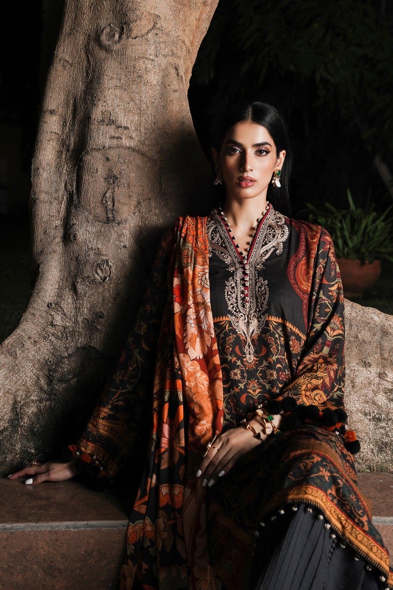 Shop Now - D#5B Muzlin Winter - Vol 1 - Sana Safinaz - Wedding and Bridal Party Dresses - Shahana Collection UK - Pakistani Designer Wear - Winter 2023