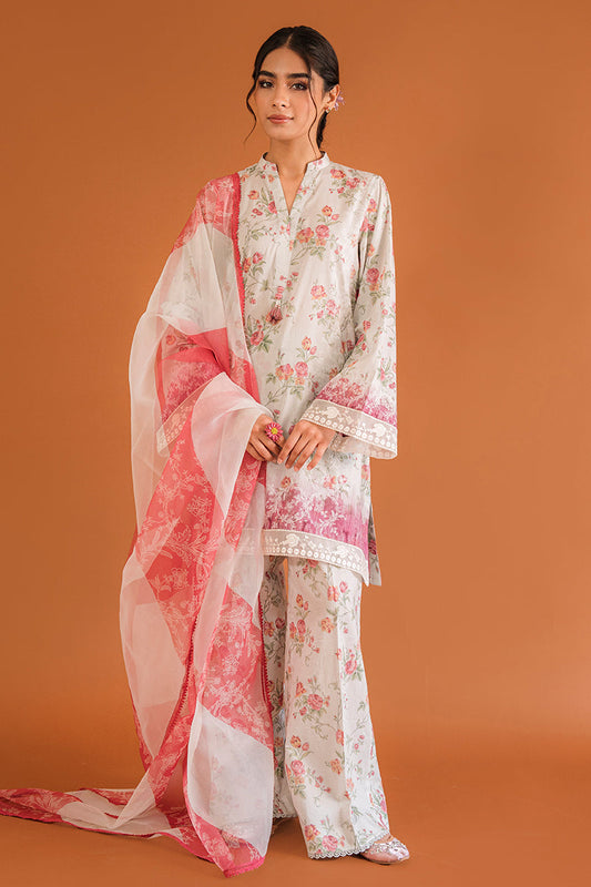 Buy Now - Paradise Glaze - Petals and Prints - Lawn Collection 2023 - Cross Stitch - Shahana Collection UK - Wedding and Bridal Party Dresses 