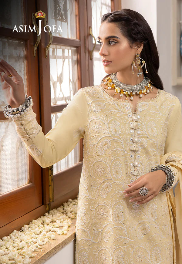 Buy Now- D#09 Silk Lawn - Shadow Work Collection 2023 - Shahana Collection UK - Asim Jofa - Wedding and Bridal party dresses 