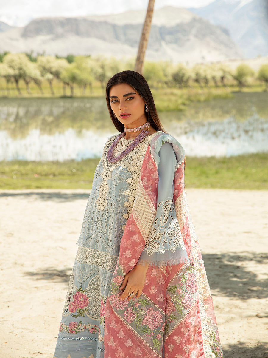 Shop Now, Ice Bloom - Luxury Lawn 2023 - Vol.2 - Maryam Hussain - Shahana Collection UK - Wedding and Bridal Party Dresses 