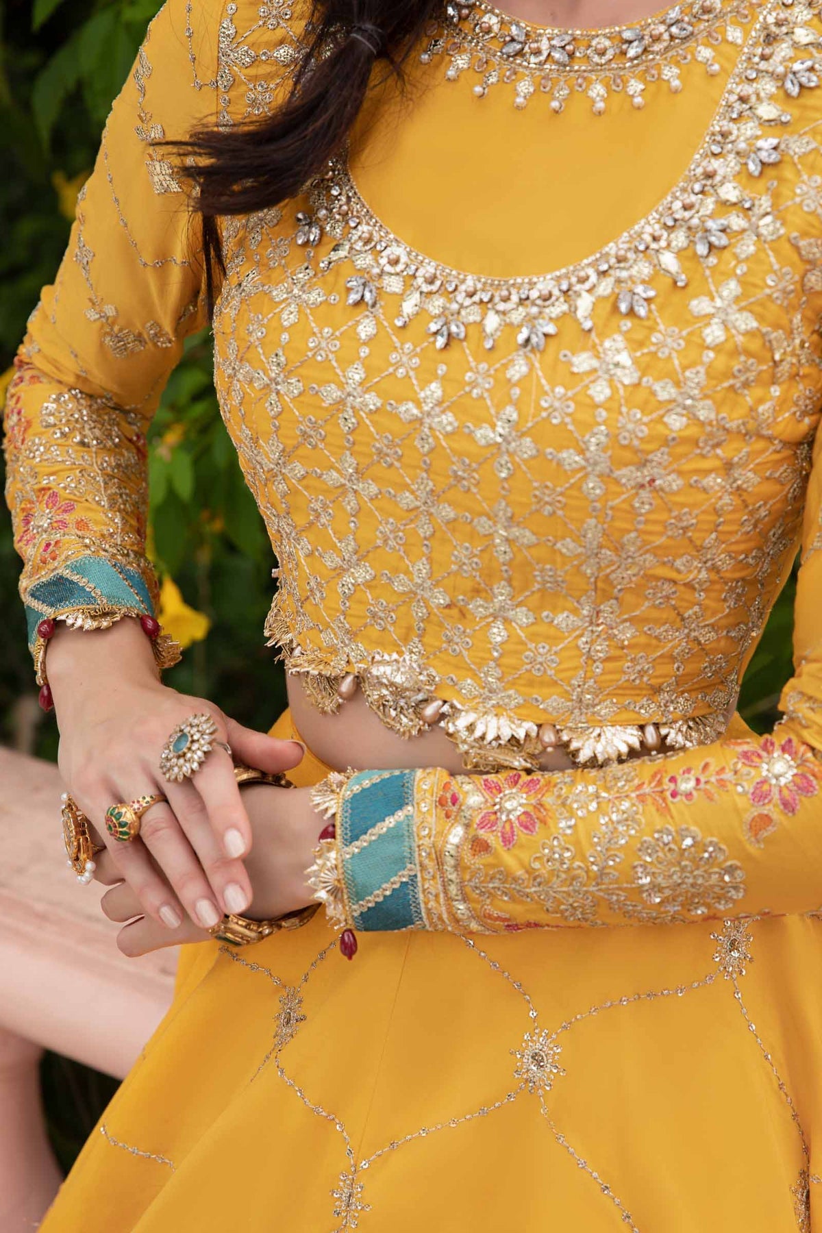 Buy Now, D#4 - YELLOW - Maria. B Sateen 2023 - Wedding and Bridal Party Dresses -  Pakistani Festive wear - Maria. B in UK - Fall Collection'23