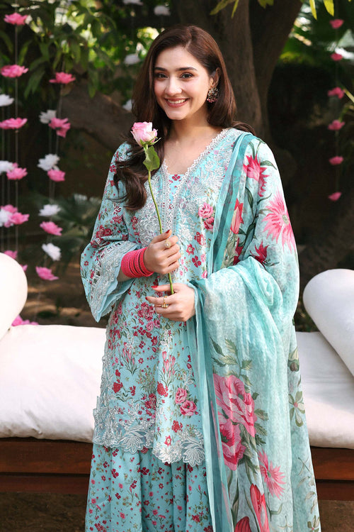 3 Piece Embroidered Lawn by Maria B Luxury Pret - Shahana Collection UK