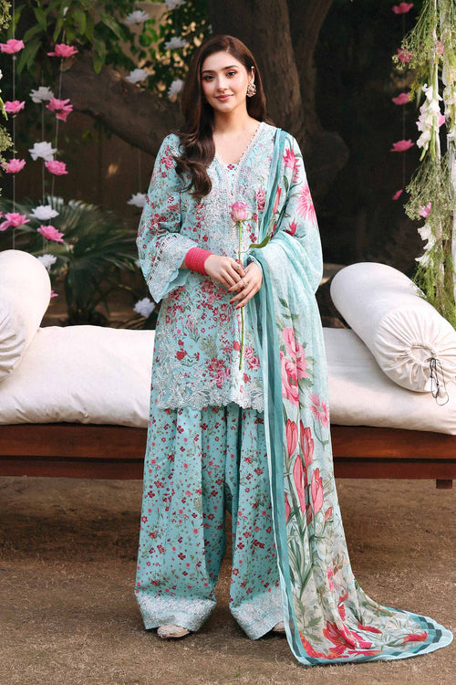 3 Piece Embroidered Lawn by Maria B Luxury Pret - Shahana Collection UK