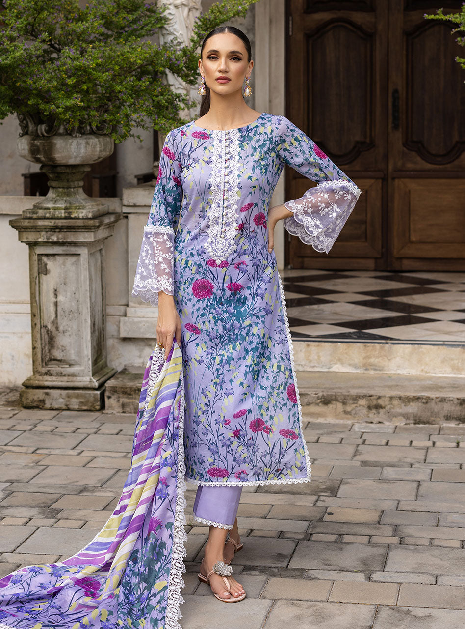 Buy Now, FROSTY-ORCHID 10B - Tahra Lawn - Zainab Chottani - Shahana Collection UK - Wedding and Bridal Party Dresses