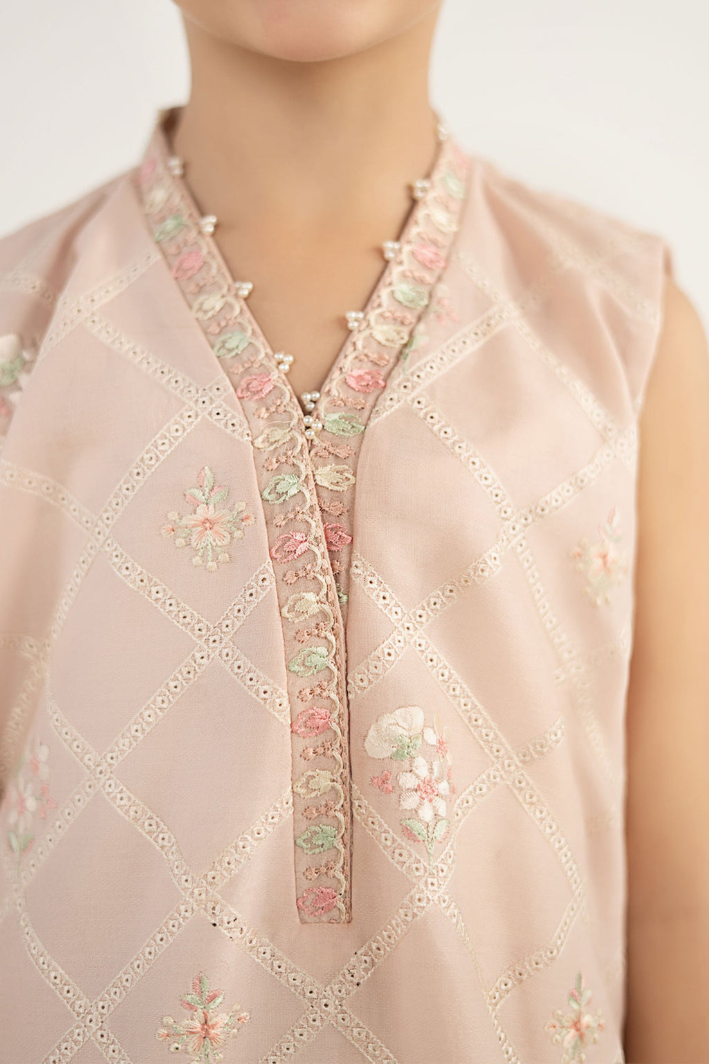 3 Piece Embroidered Dobby Lawn by Maria B Kids Luxury Pret - Shahana Collection UK