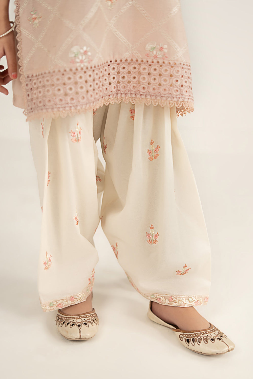 3 Piece Embroidered Dobby Lawn by Maria B Kids Luxury Pret - Shahana Collection UK
