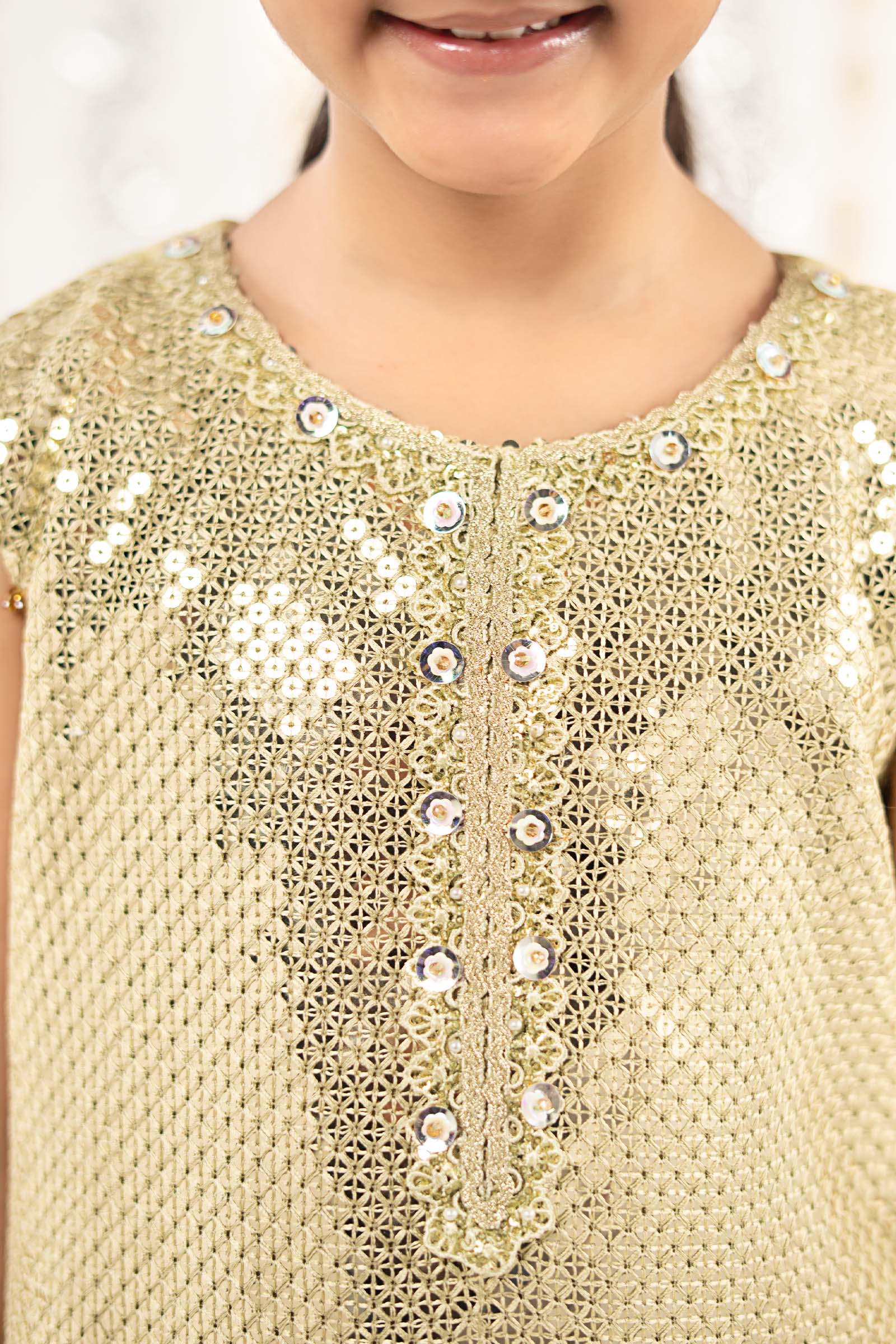 3 Piece Embroidered Chiffon by Maria B Kids Luxury Formals - Shahana Collection UK