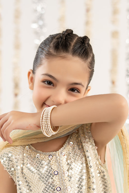 3 Piece Embroidered Chiffon by Maria B Kids Luxury Formals - Shahana Collection UK