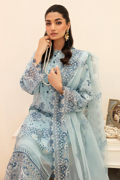 Shop Now, POWDER BLUE - Festive Chikankari Collection 2023 - Afrozeh - Shahana Collection UK - Wedding and Bridal Party Dresses - Edi Festive 2023