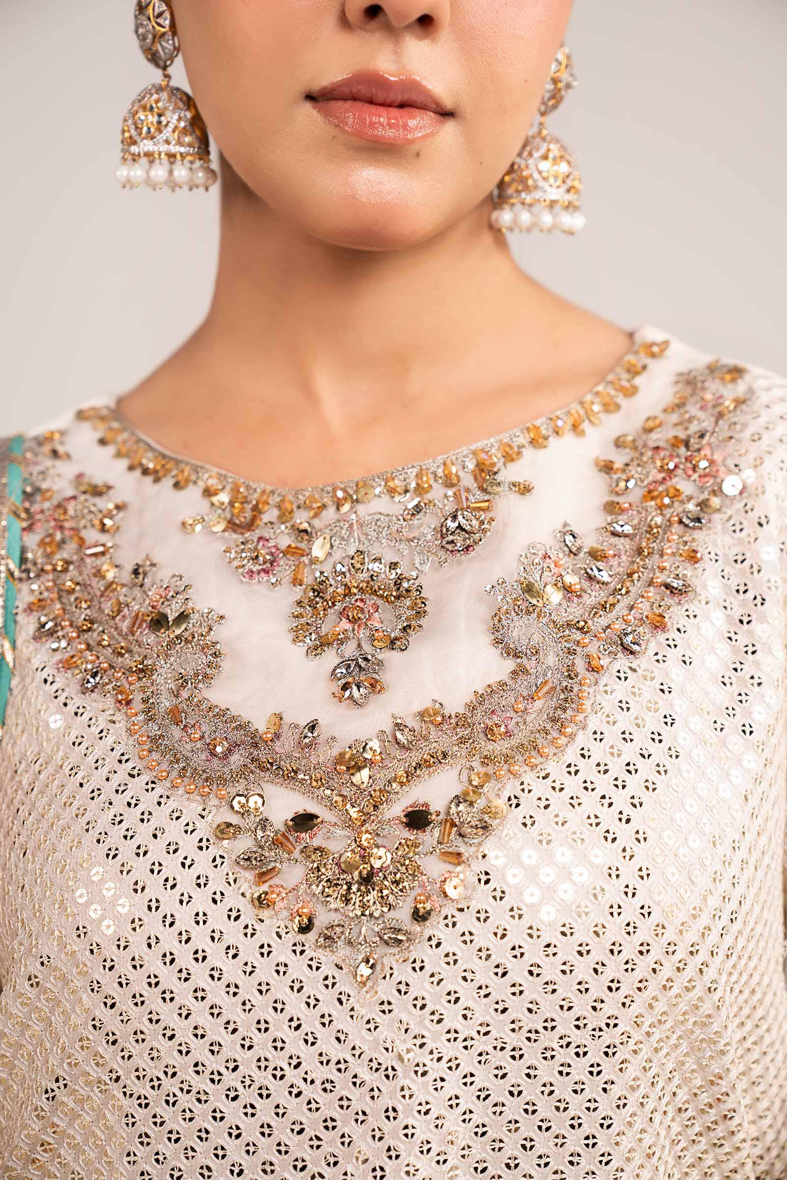 3 Piece Embroidered Chiffon by Maria B Luxury Formals - Shahana Collection UK