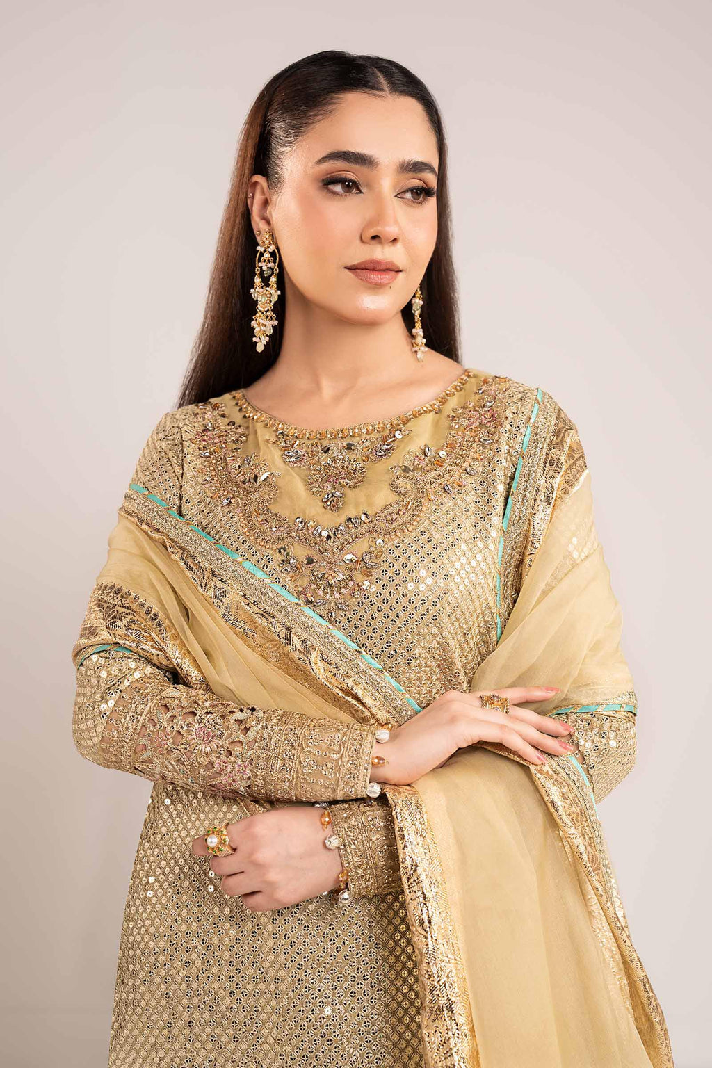3 Piece Embroidered Chiffon by Maria B Luxury Formals - Shahana Collection UK