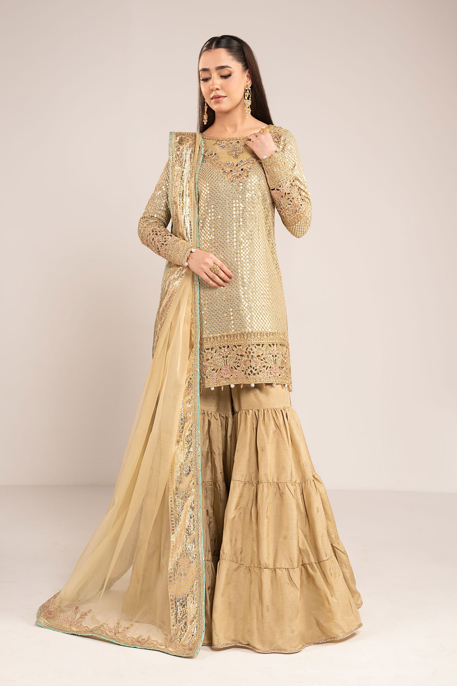 3 Piece Embroidered Chiffon by Maria B Luxury Formals - Shahana Collection UK