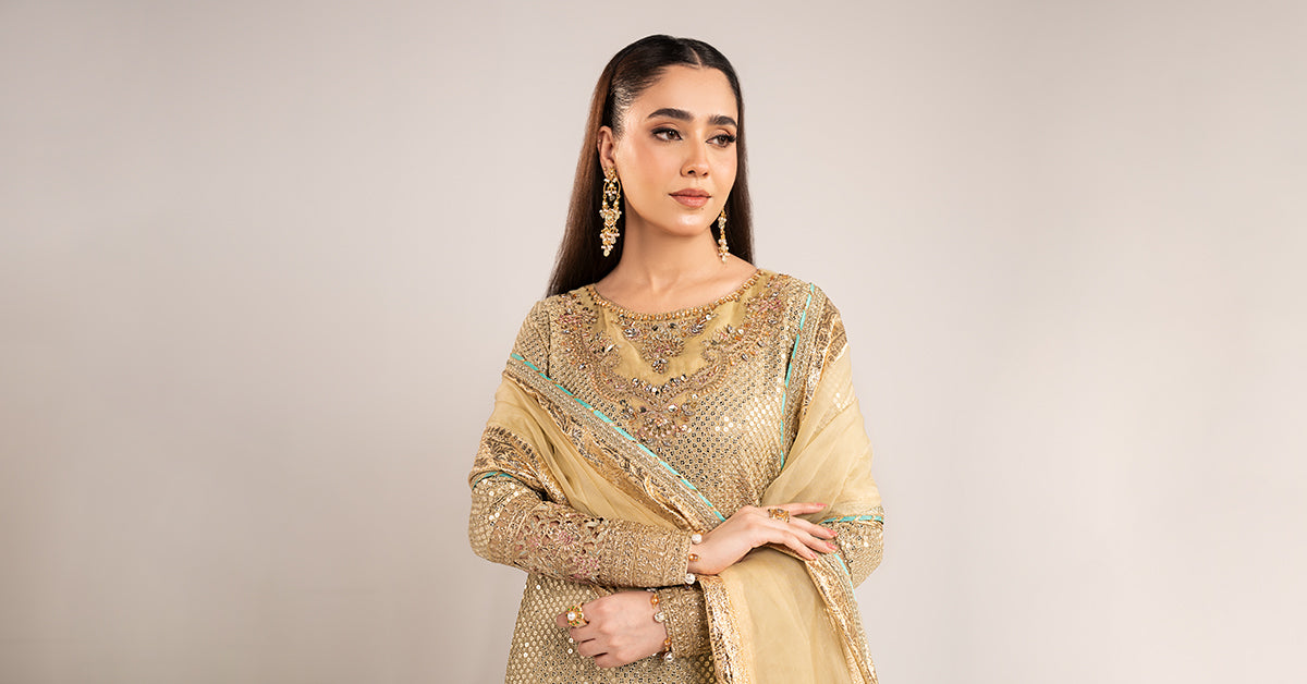 3 Piece Embroidered Chiffon by Maria B Luxury Formals - Shahana Collection UK