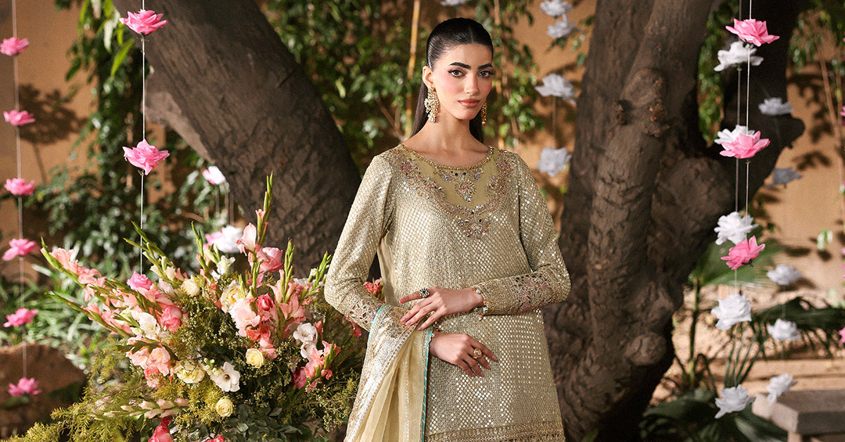 3 Piece Embroidered Chiffon by Maria B Luxury Formals - Shahana Collection UK