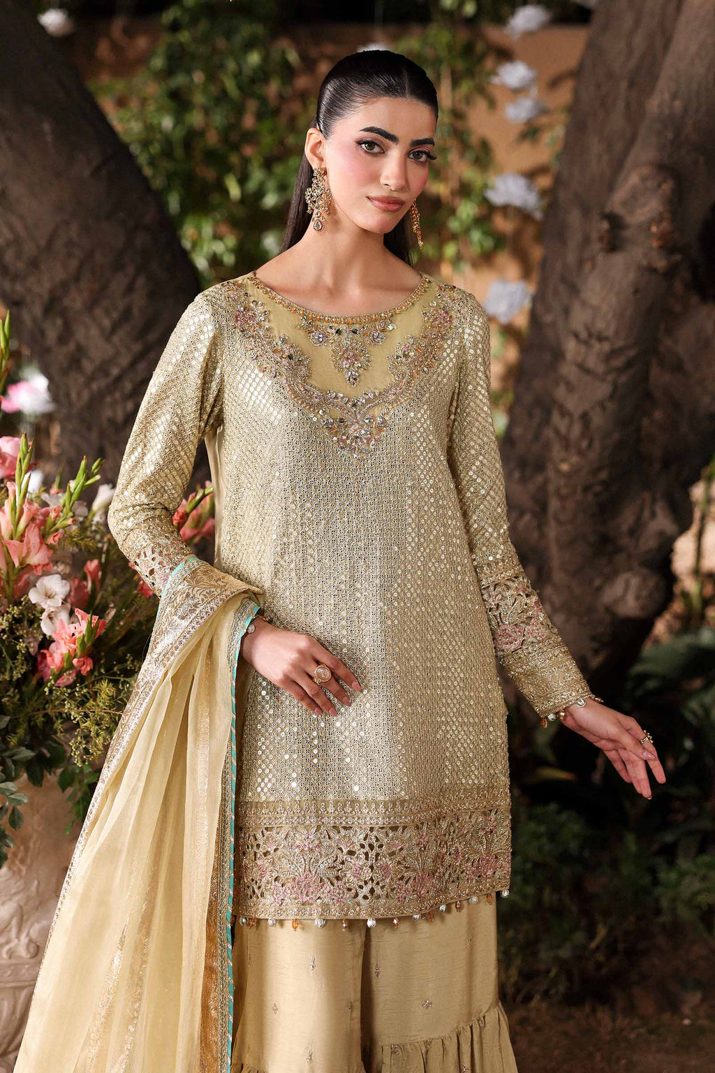 3 Piece Embroidered Chiffon by Maria B Luxury Formals - Shahana Collection UK