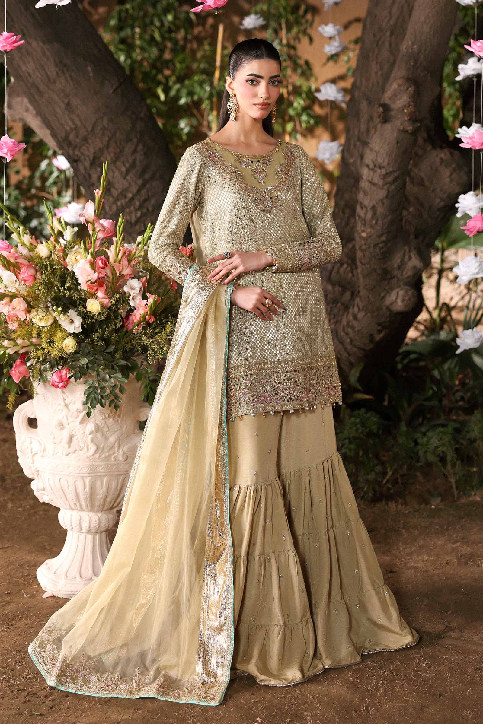 3 Piece Embroidered Chiffon by Maria B Luxury Formals - Shahana Collection UK