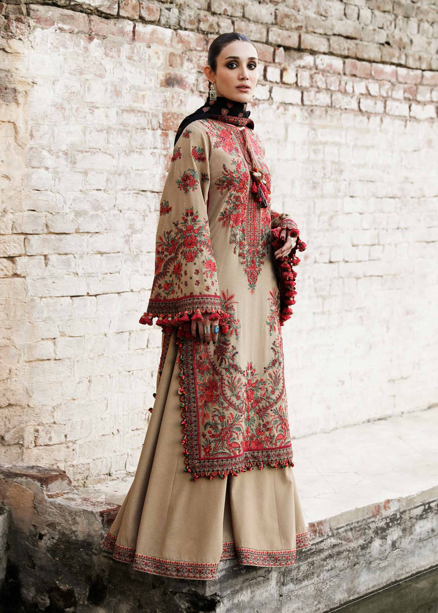 Buy Now, Sahara - Karandi AW 2023 - Hussain Rehar - Fall Edition - Shahana Collection UK - Winter 2023 - Wedding and Bridal Party Dresses - Pakistani Designer Dresses in UK - Shahana UK 