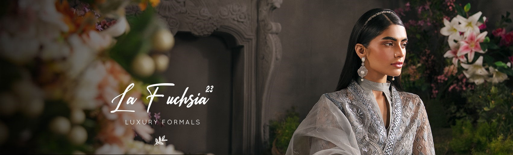 Afrozeh La Fuchsia Luxury Formals Shahana Collection UK
