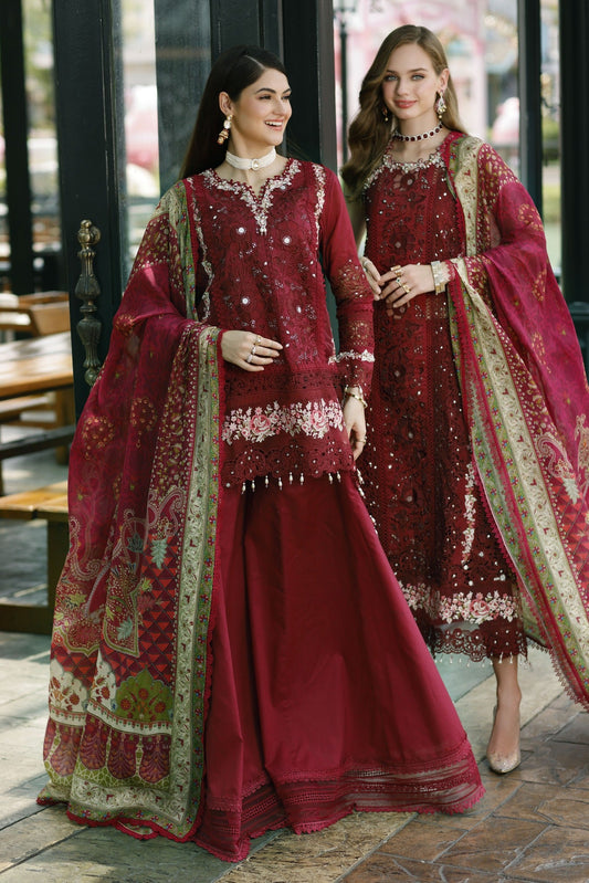 Buy Now, ELARA - Noor Eid Handwork Schiffli Laserkari 2023 - Saadia Asad - Shahana Collection UK - Bridal and Party wear dresses