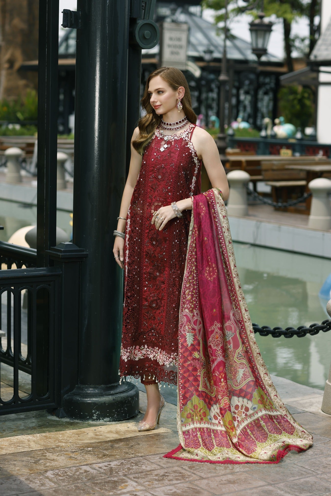 Buy Now, ELARA - Noor Eid Handwork Schiffli Laserkari 2023 - Saadia Asad - Shahana Collection UK - Bridal and Party wear dresses