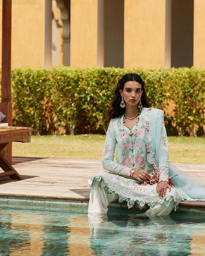 Buy Now -  Ziva (3A) - Elan Lawn'23 - Shahana Collection UK - Summer Lawn - Pakistani Designer wear - Wedding and Bridal party wear dresses - Elan in UK 