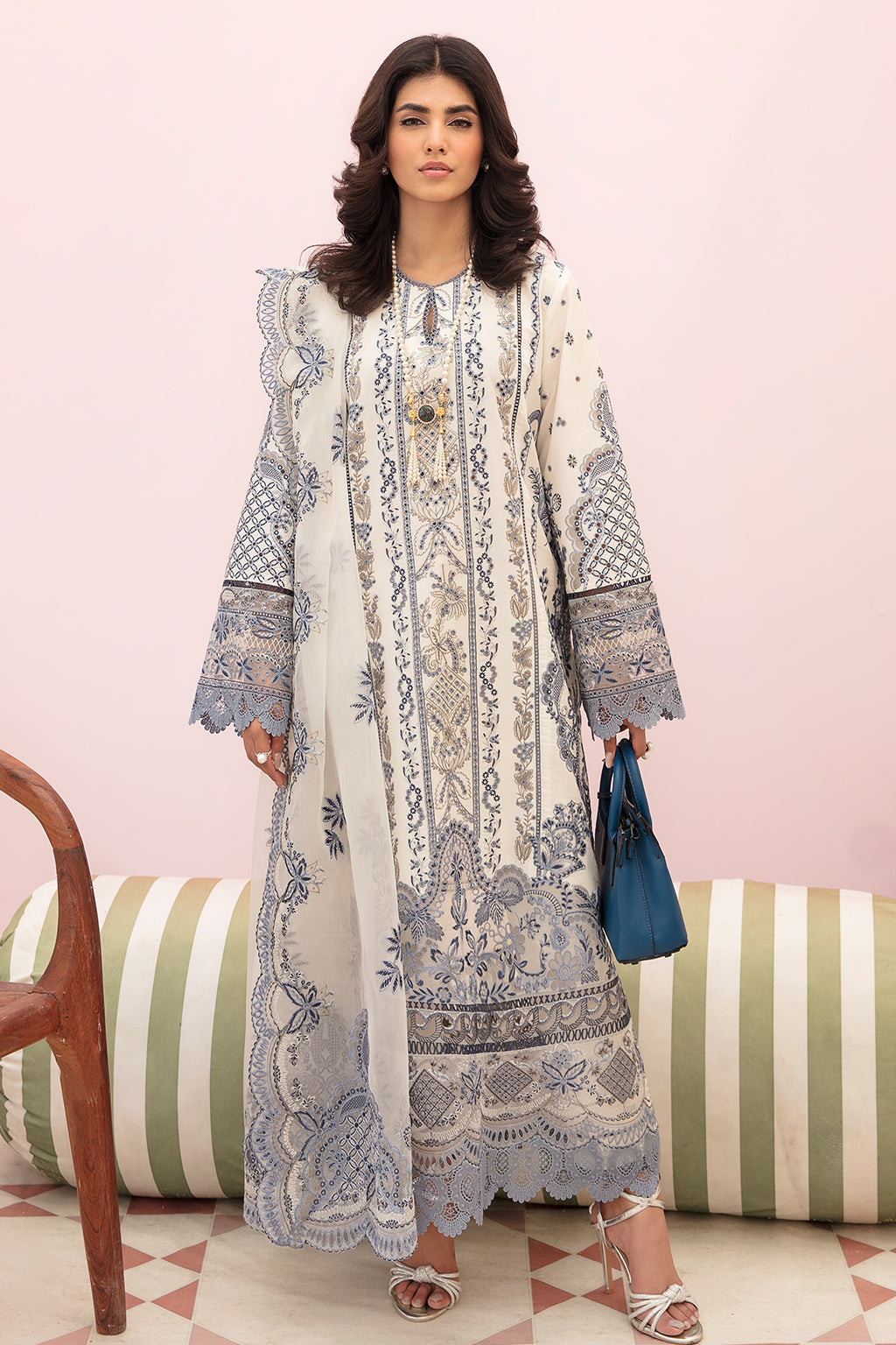 Shop Now, SNOW LAGOON - Festive Chikankari Collection 2023 - Afrozeh - Shahana Collection UK - Wedding and Bridal Party Dresses - Edi Festive 2023