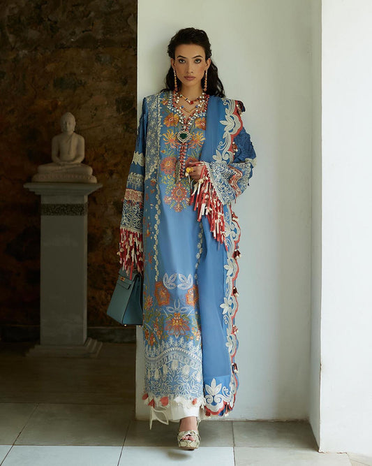Buy Now -  Ziva (4A) - Elan Lawn'23 - Shahana Collection UK - Summer Lawn - Pakistani Designer wear - Wedding and Bridal party wear dresses - Elan in UK 
