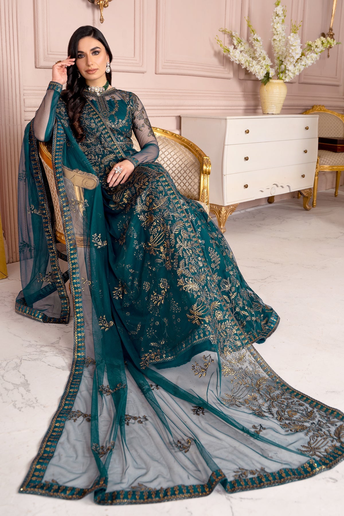 ZA - 01 Evergreen  - Afreen Formal Collection 2023 - Zarif - Shahana Collection UK - Eid Festive 2023