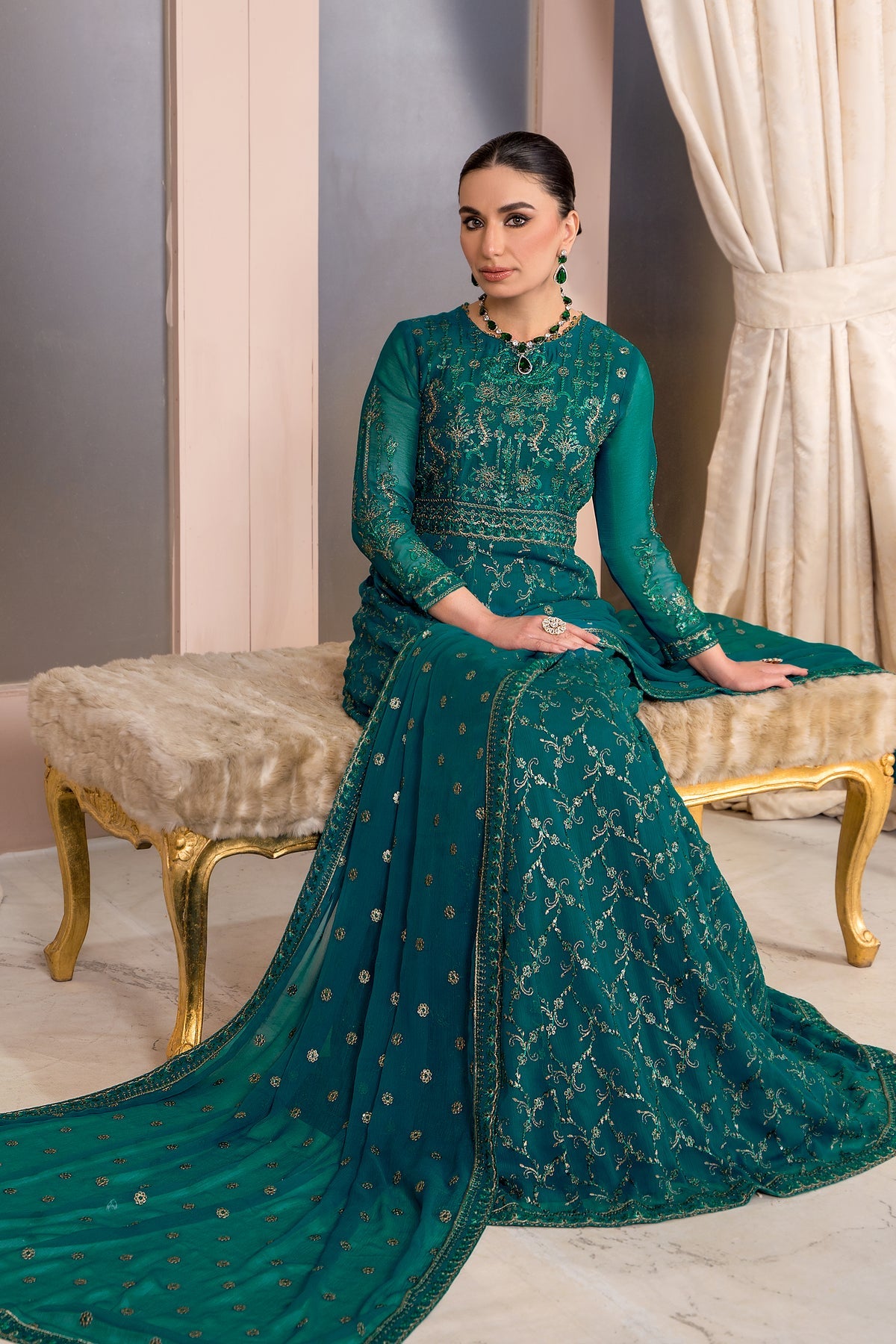 ZA-08 -Tropical- Afreen Formal Collection 2023 - Zarif - Shahana Collection UK - Eid Festive 2023