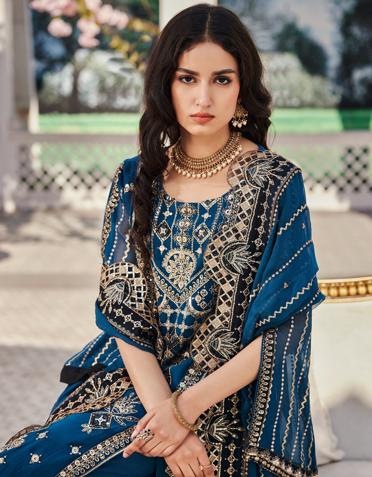 NF - 208 - Nafasat - Edit 2 - Premium Chiffon by Emaan Adeel - Shahana Collection Uk