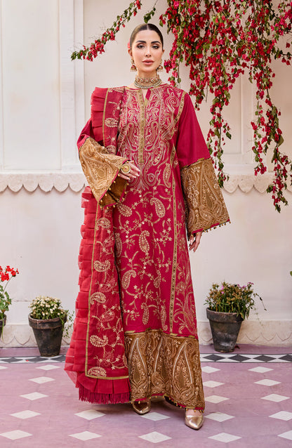 Cranberry (MLFD-089) - Eid e Nobahar'23 -Maryum N Maria - Shahana Collection UK