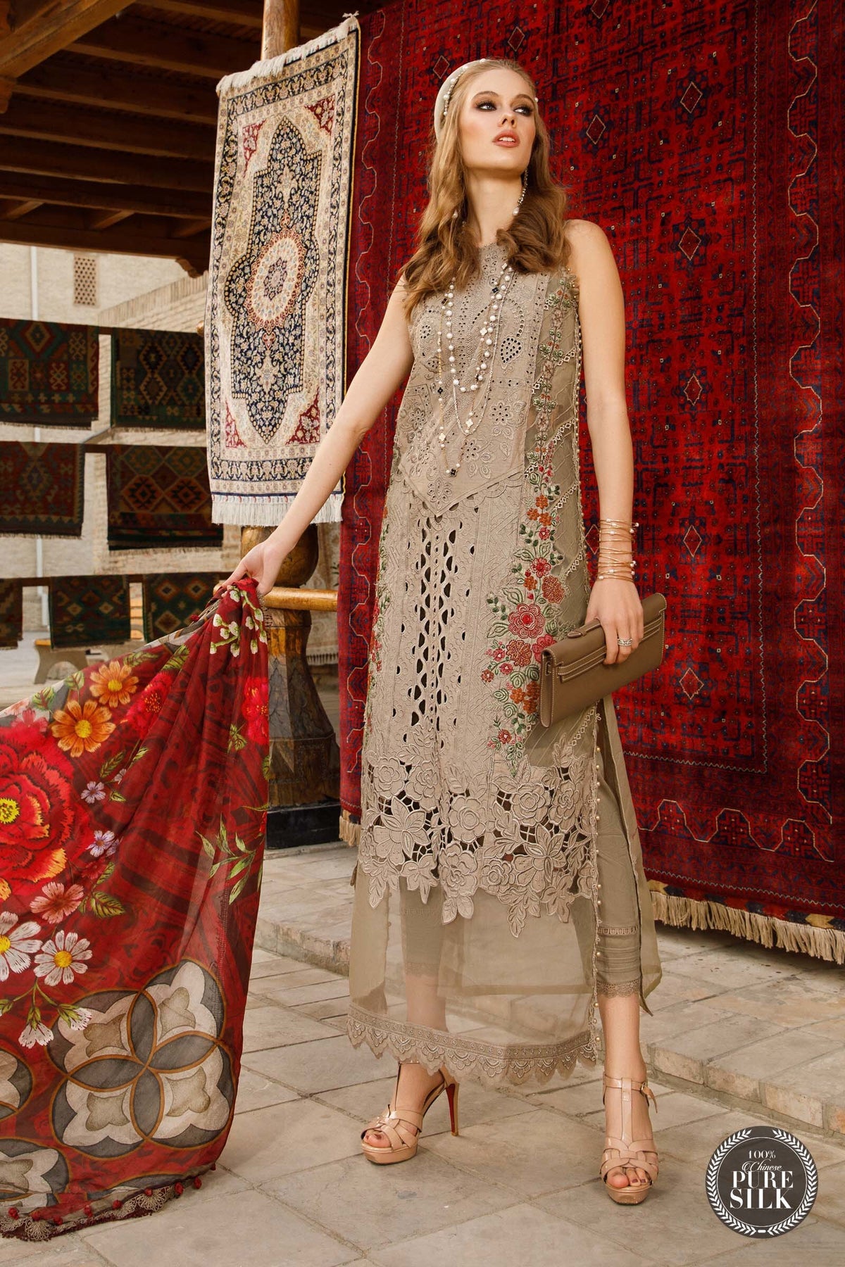  Maria.B Luxe Lawn - D-2313-A- Luxury Eid Lawn 2023 - Spring Summer 2023 - Shahana Collection UK