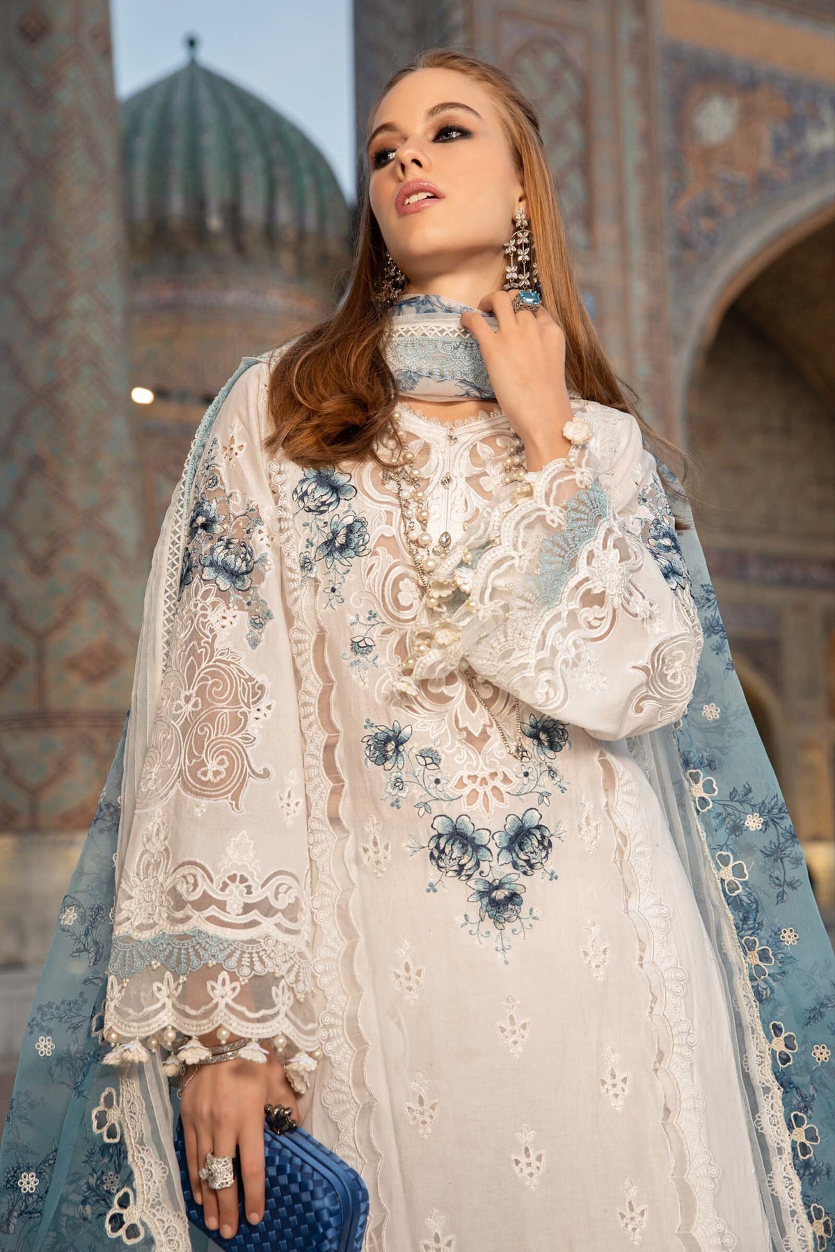 Maria.B Luxe Lawn - D-2315-A- Luxury Eid Lawn 2023 - Spring Summer 2023 - Shahana Collection UK