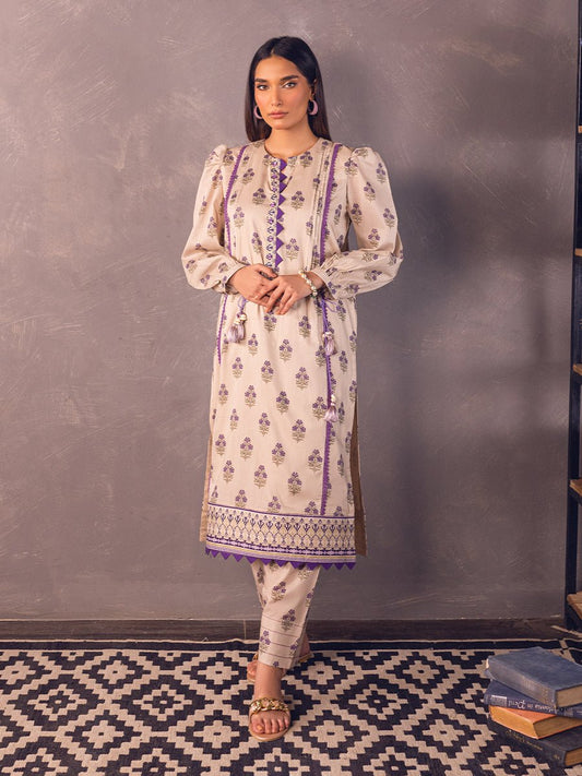 Buy now, D6 - Salitex Eliora Lawn '23 - Shahana Collection UK. Color : Off White