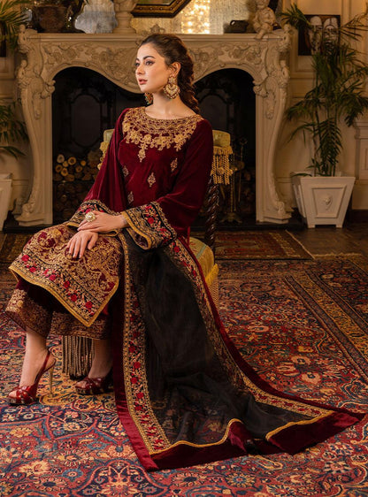 Ameerah 04 - Zainab Chottani Velvet 2022 Collection - Ameerah 04 - Zainab Chottani Velvet 2022 Collection - Shahana Collection