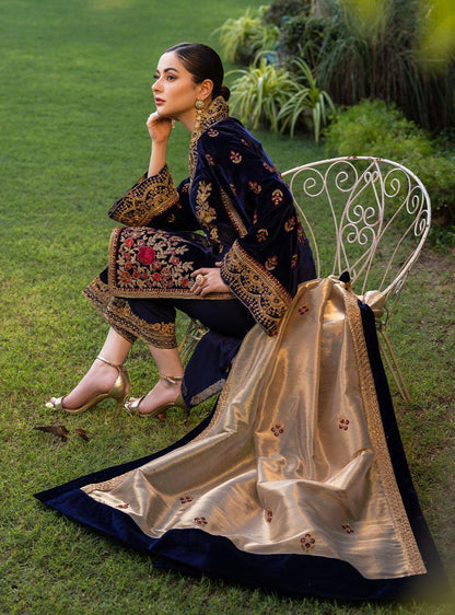 Aashna 03 - Zainab Chottani Velvet 2022 Collection - Aashna 03 - Zainab Chottani Velvet 2022 Collection - Shahana Collection