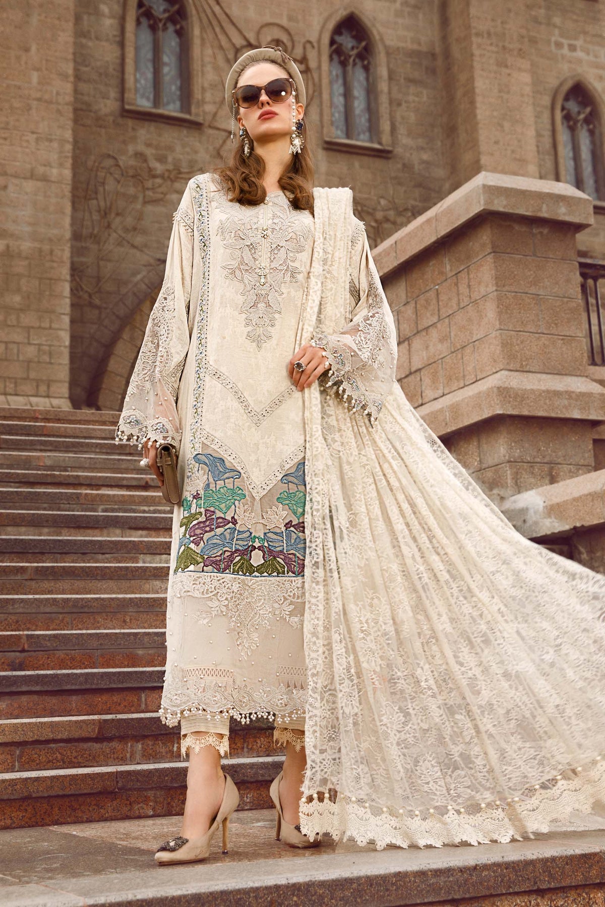  Maria.B Luxe Lawn - D-2307-B- Luxury Eid Lawn 2023 - Spring Summer 2023 - Shahana Collection UK