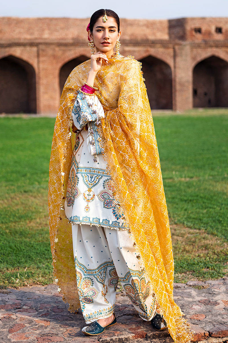 Suraj Mukhi- D#7 - Bad-e-Naubahar - Festive Lawn 2023 - Mohsin Naveed Ranjha - Shahana Collection UK - MNR Designer Studio in UK - Festive Eid 2023