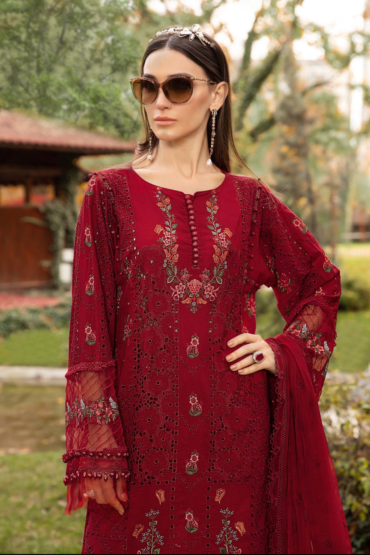 Maria.B Luxe Lawn - D-2309-A- Luxury Eid Lawn 2023 - Spring Summer 2023 - Shahana Collection UK