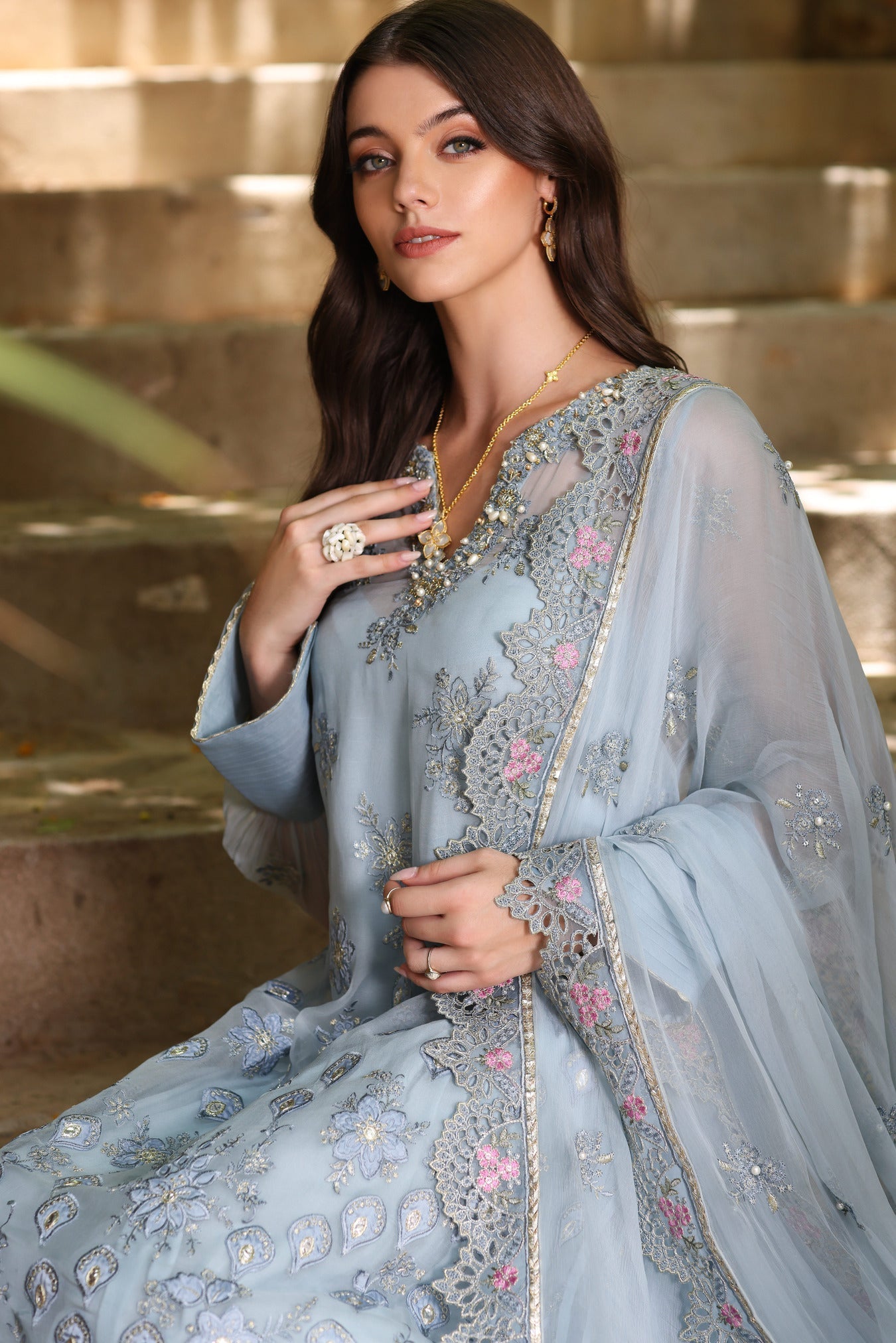 Buy Now, Laira- Noor Chiffons 2023 - Saadia Asad - Wedding and Bridal Party Dresses - Shahana UK - Pakistani Bridal Dresses in UK