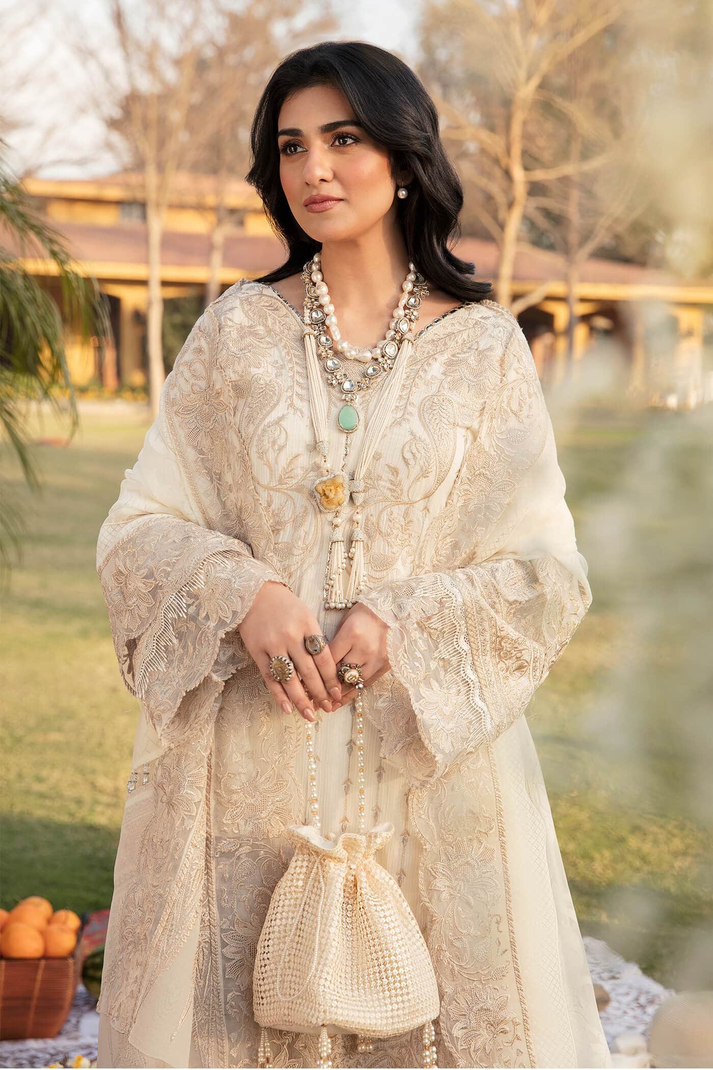 Crystal Maiden - "The Grand Celebration" - Luxury Lawn'23 - Nilofer Shahid - Shahana Collection UK