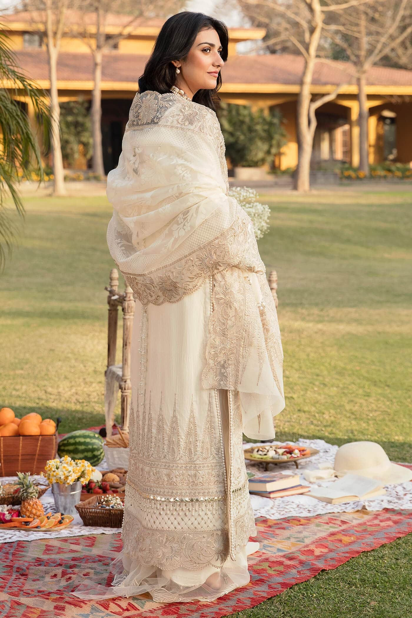 Crystal Maiden - "The Grand Celebration" - Luxury Lawn'23 - Nilofer Shahid - Shahana Collection UK