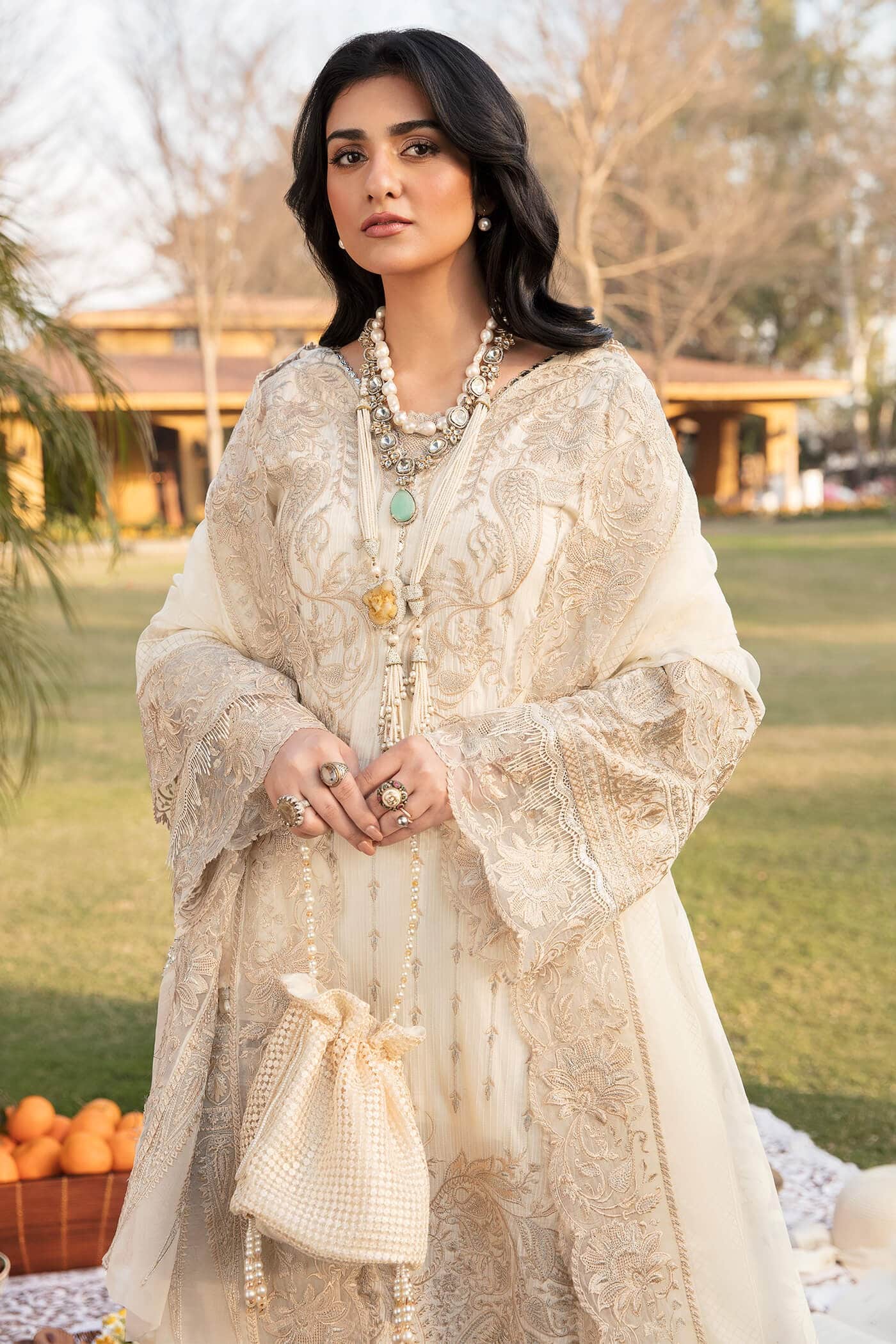 Crystal Maiden - "The Grand Celebration" - Luxury Lawn'23 - Nilofer Shahid - Shahana Collection UK