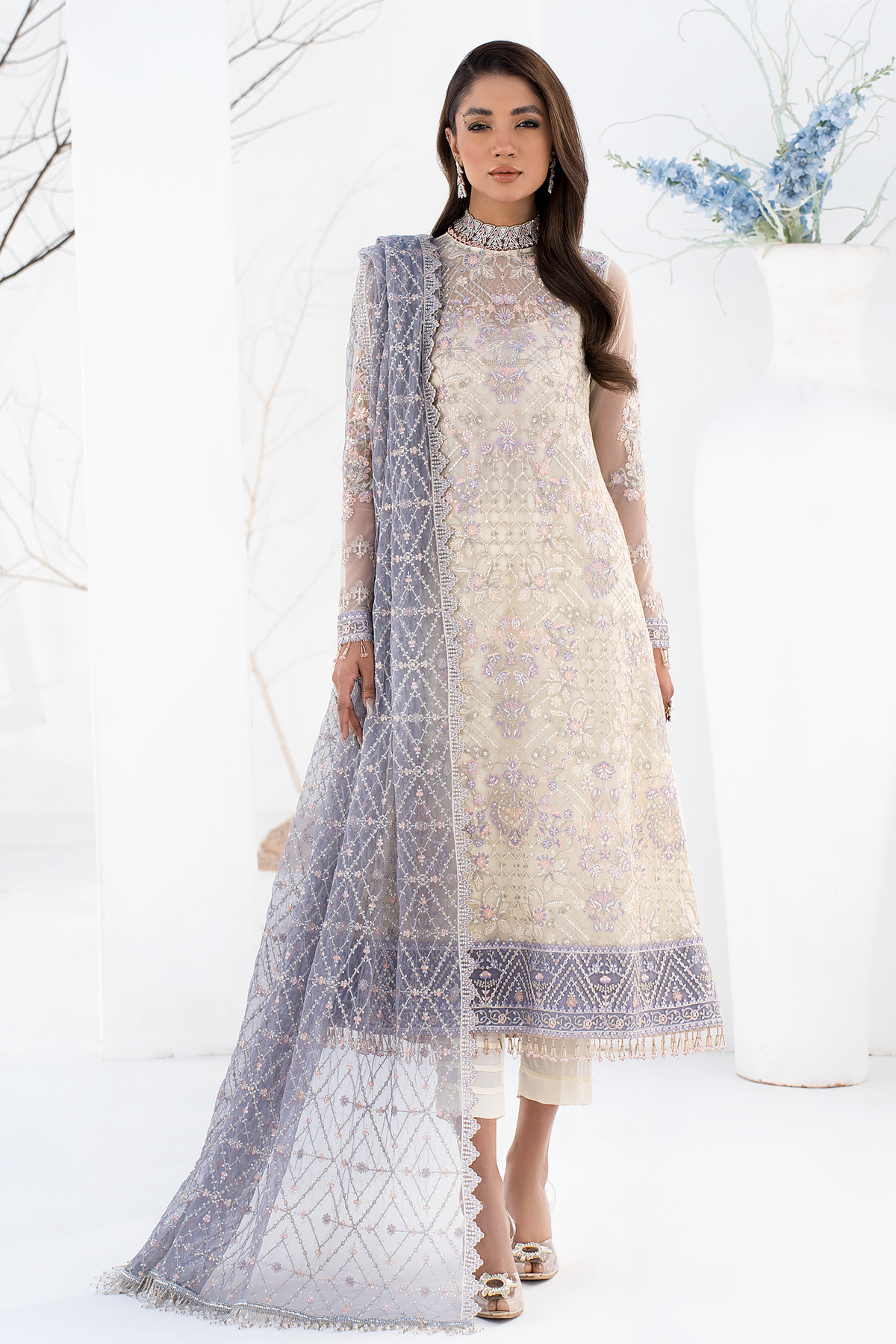 ZLC - 08 - Pearl White - La Celeste - Chiffon Collection 2023 - Zarif