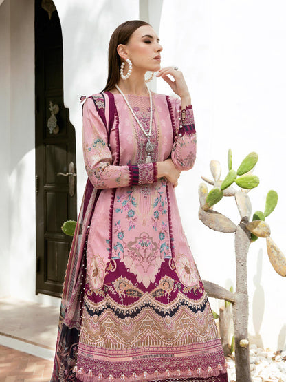  Eshaal - D#02 - Digital Printed and Embroidered Lawn - Vol 1 - Gulaal SS'23 - Shahana Collection UK