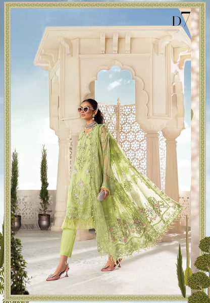 Maria.B Chiffons Collection'22- Design #8- Lime Green - Maria.B Chiffons Collection'22- Design #8- Lime Green - Shahana Collection