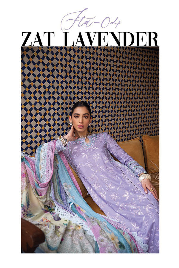 FTA - 04 - Zat Lavender - Kesh - Lawn Collection'23 - Farah Talib Aziz - Shahana Collection UK